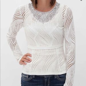 BKE Jeweled White Top